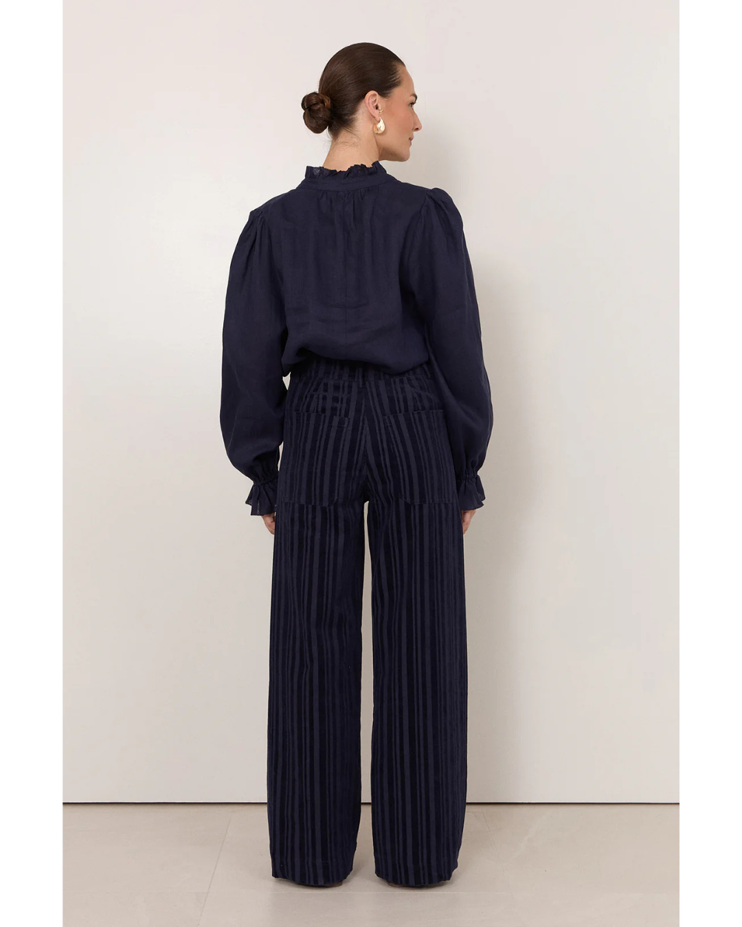 Lucy Corduroy Stripe Pant (Navy)
