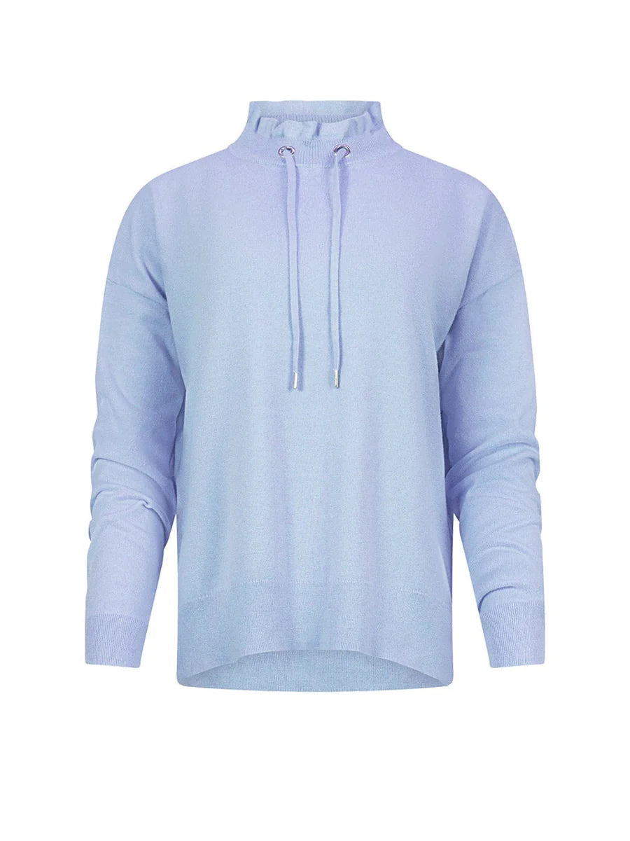 Madly Sweetly - Everywear Drawstring Sweater (Sky Blue)