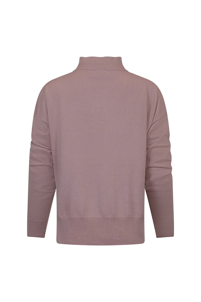 Madly Sweetly - Everywear Drawstring Sweater (Dusty Pink)