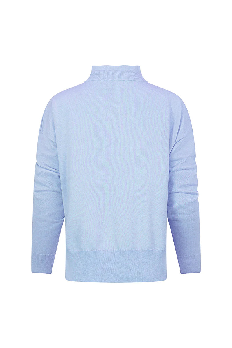 Madly Sweetly - Everywear Drawstring Sweater (Sky Blue)