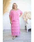Maree Silk Dress Pink OS