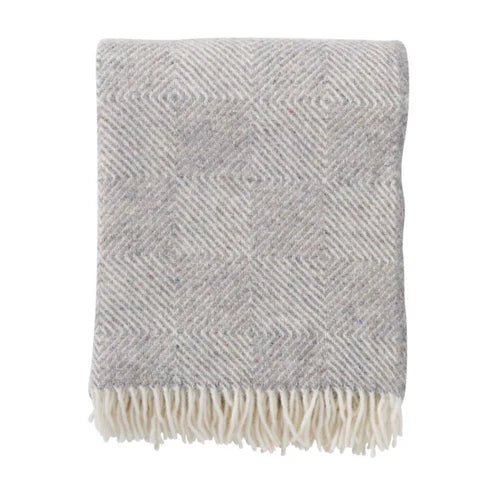 Klippan Lambswool Throw Gooseye (Grey)