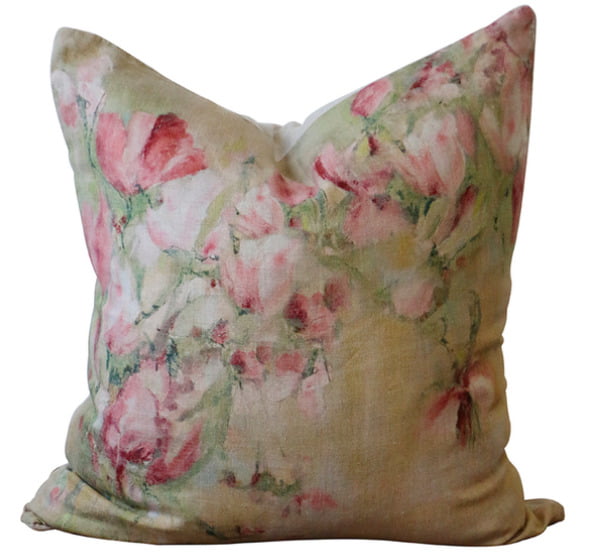 CC Interior - Magnolia Limone Linen Cushion Cover