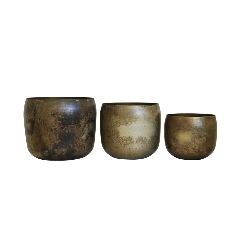 CC Interior - Haveli Planter in Antique Brass Finish (Small)