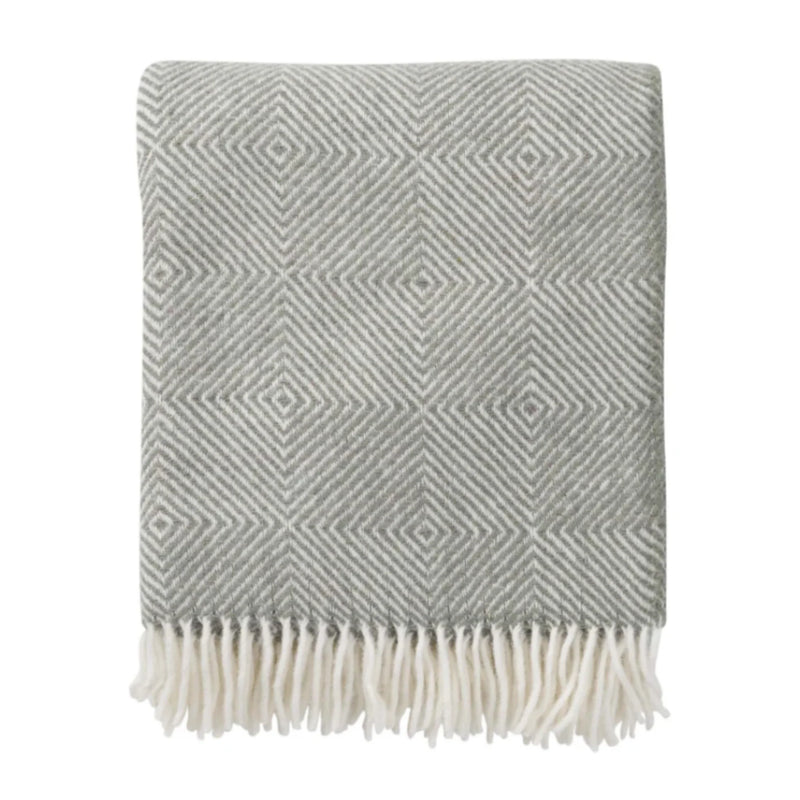 Nordic Style - Klippan Lambswool Throw Gooseye (Green)