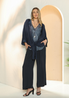 ES - Satin Trim Kimono (Indigo)