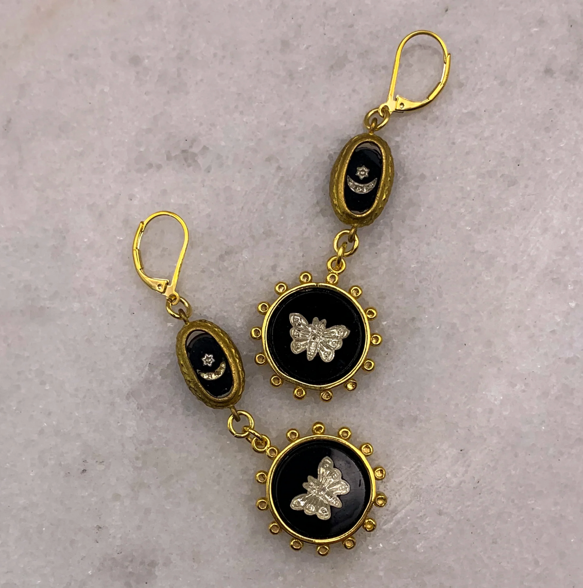Art Deco Butterfly Earrings