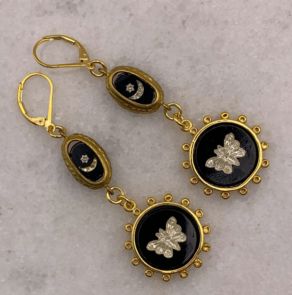 Art Deco Butterfly Earrings