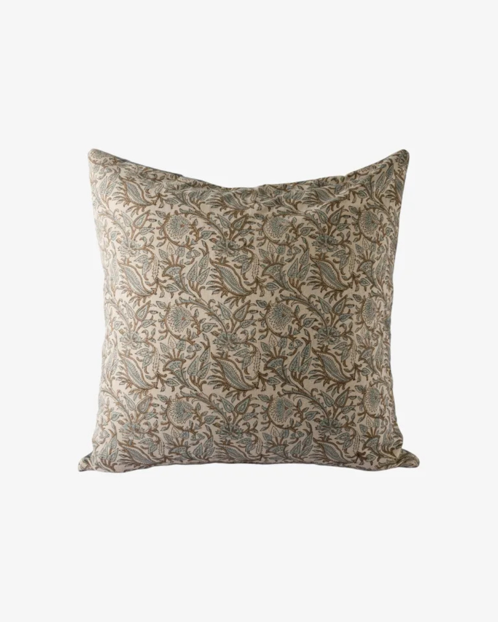 Serena Handblock Velvet Cushion Euro /W Feather Inner