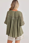 Talisman - Exhale Blouse (Olive Dobby)