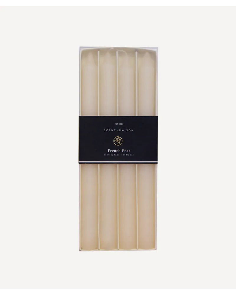 French Country - Maison Taper Candle French Pear 10" (4PC)