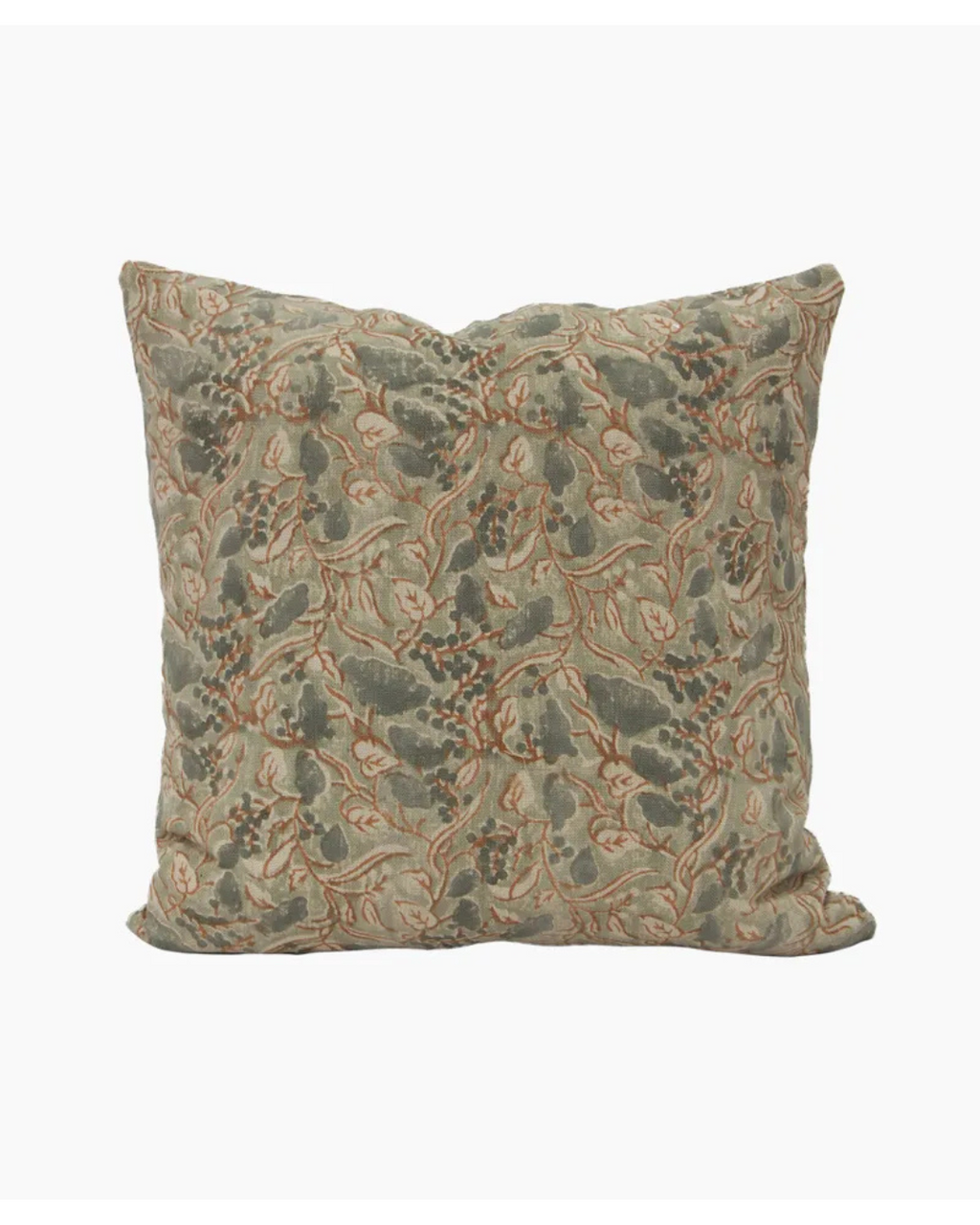 Amira Floral Handblock Cushion /W Feather Inner