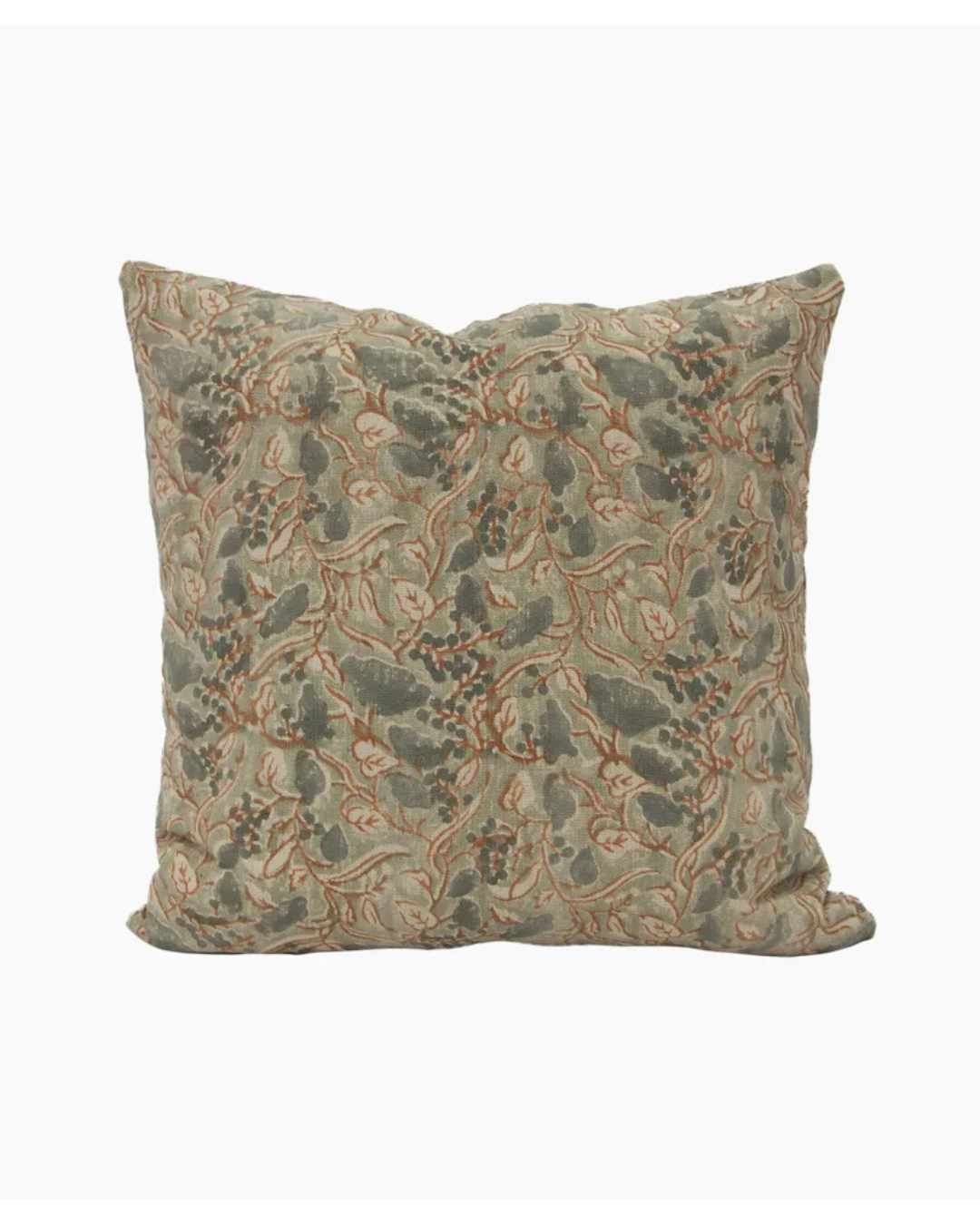 Amira Floral Handblock Cushion /W Feather Inner