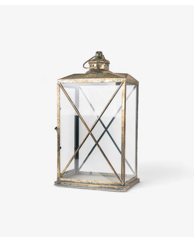 French Country - Calypso Lantern Large Aged Gold