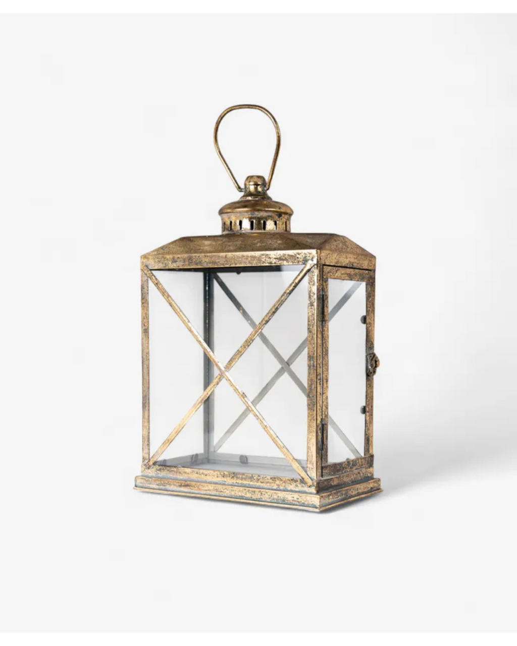 French Country - Calypso Lantern Small Aged Gold