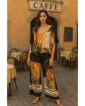 French Print Pant - Black