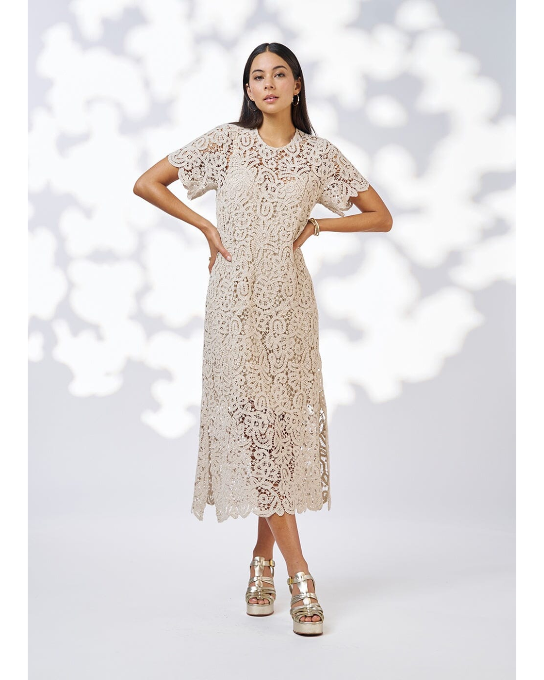 Harlo Midi Dress (Stone)