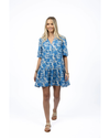 Humidity - Fleur Smock Dress (Blue/Stone)