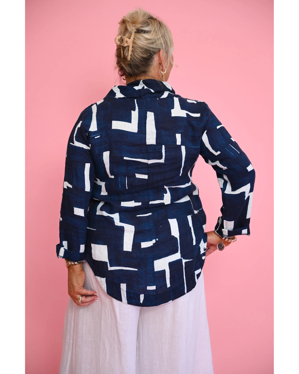 Saba Cowl Top (Navy)