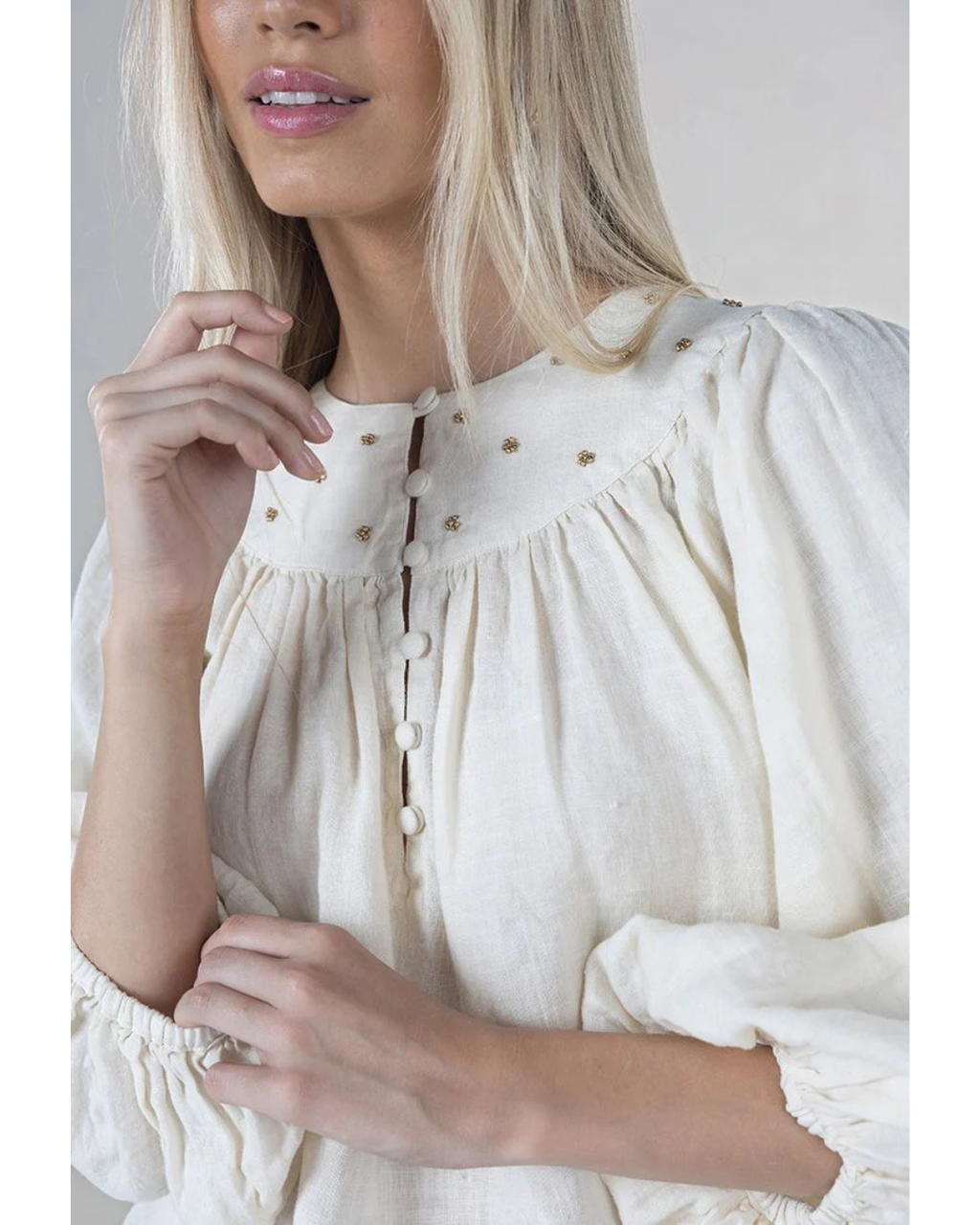 Baroque Blouse (Cream)