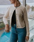 Vivian Cardigan (Blush Check)