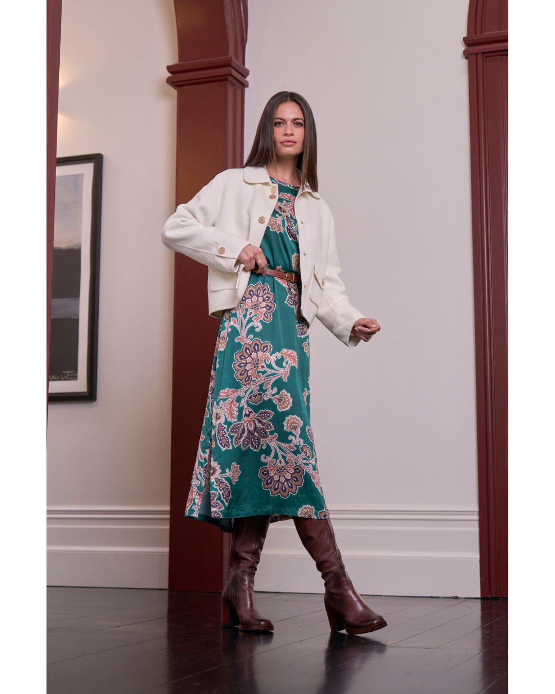 Versailles Dress (Evergreen Multi)