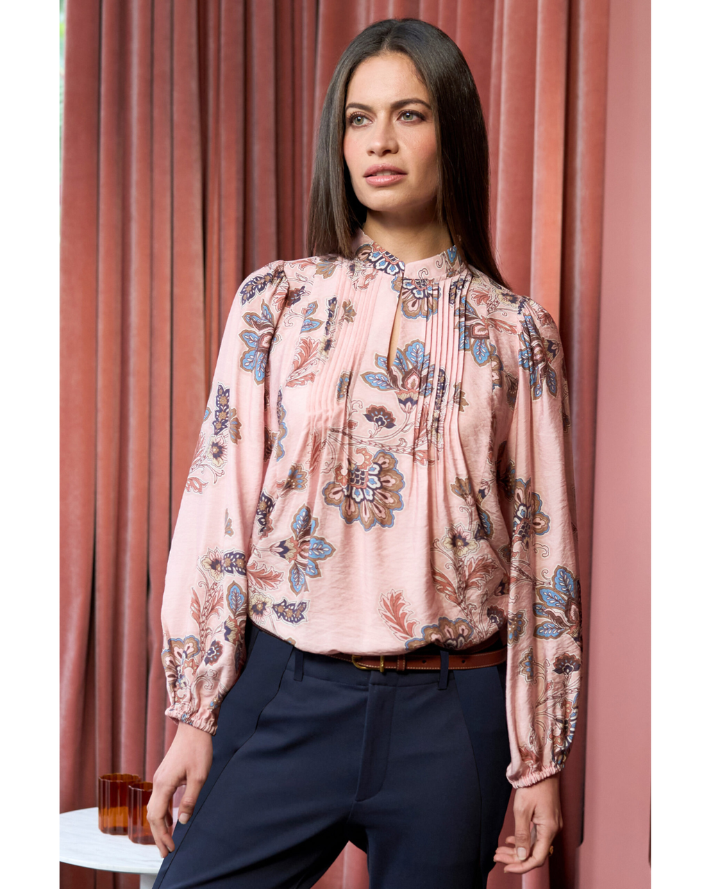 Versailles top  (Blush Multi)