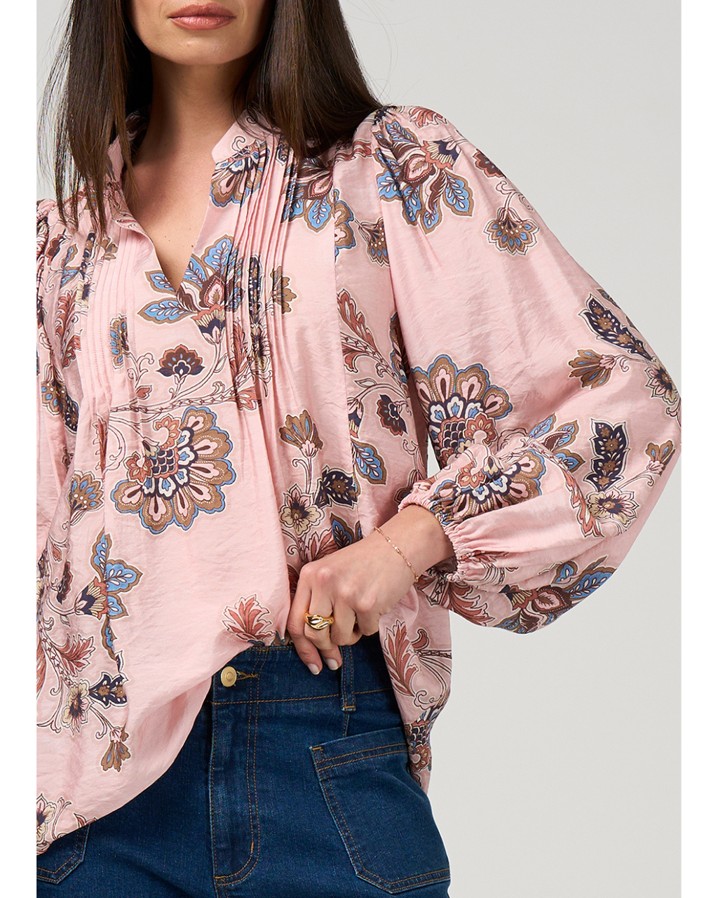 Versailles top  (Blush Multi)