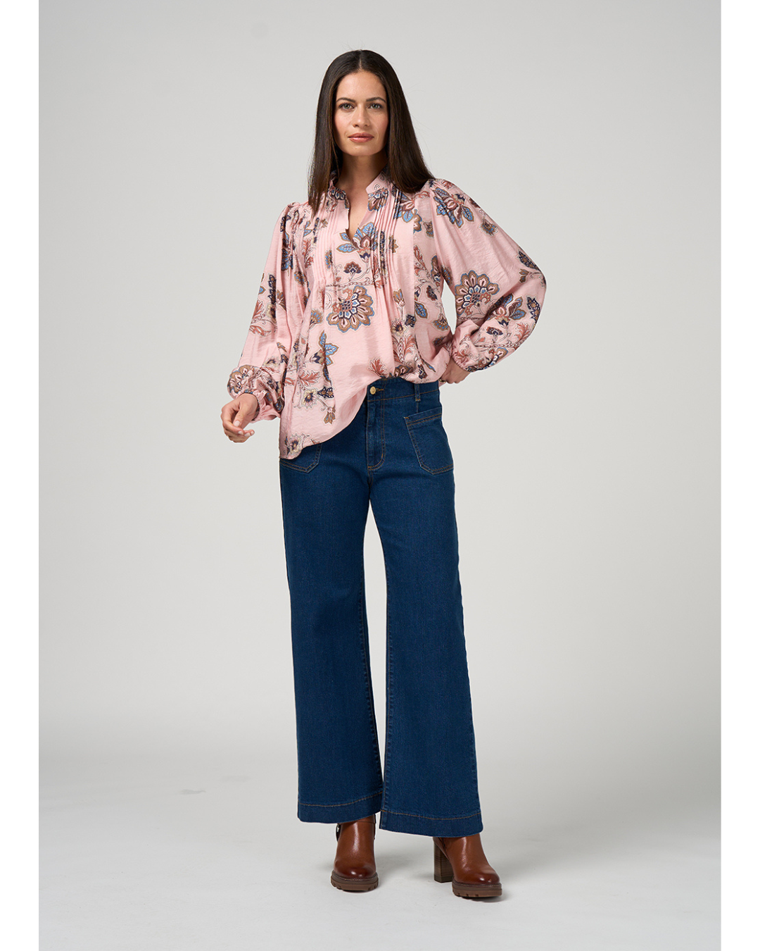 Versailles top  (Blush Multi)