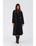 Paris Midi Dress (Dark Navy)