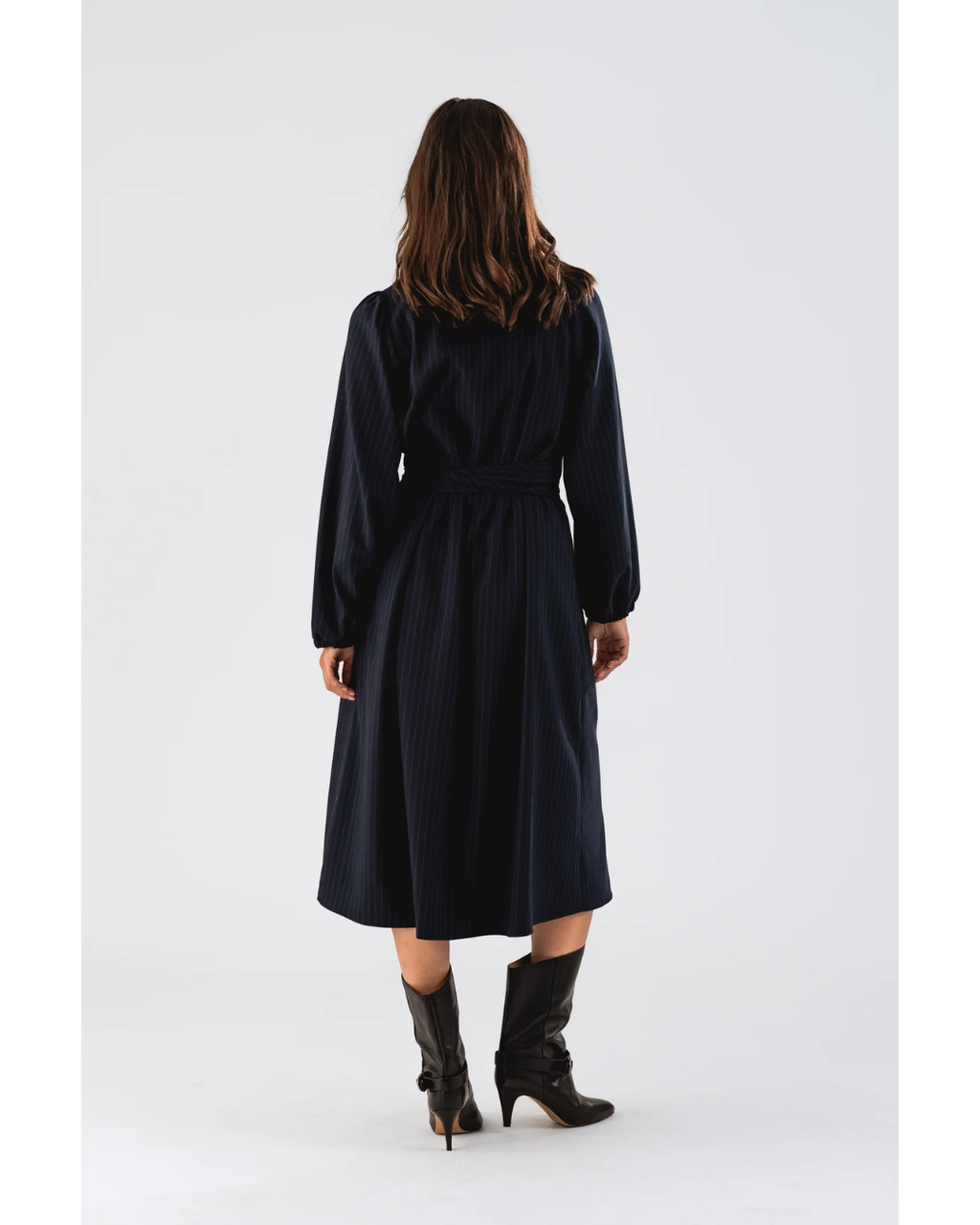 Paris Midi Dress (Dark Navy)