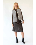 Cairo Quilted Vest (Stripe Black)