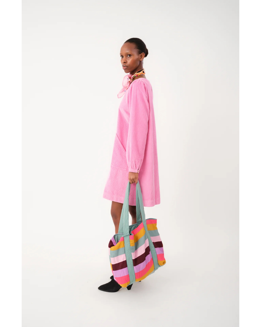 Carla Short Dress 3/4 (Pink)