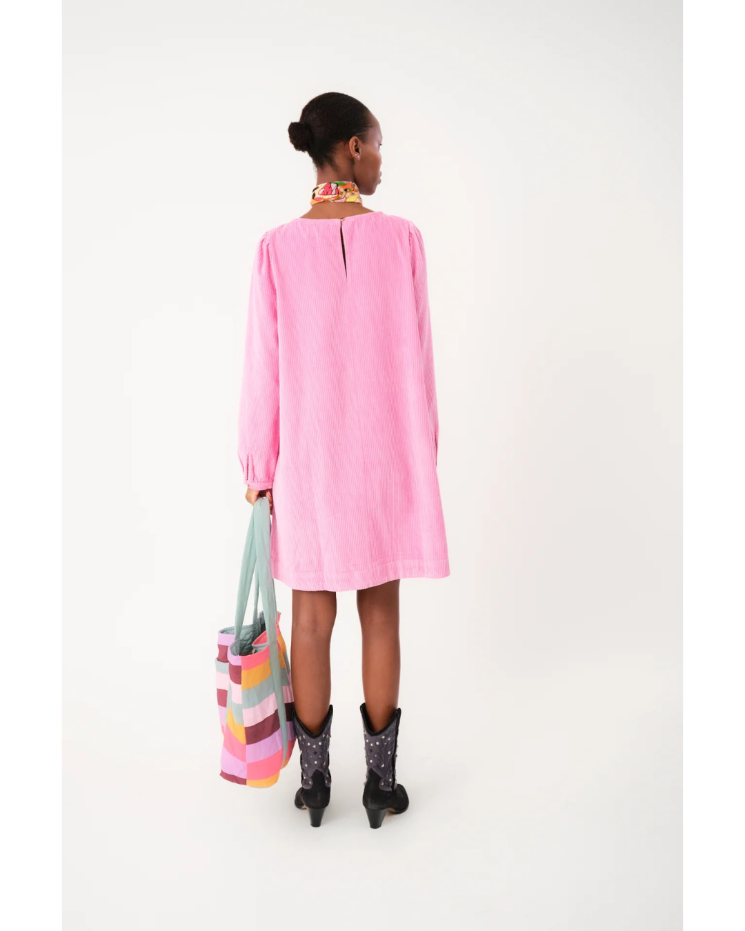 Carla Short Dress 3/4 (Pink)