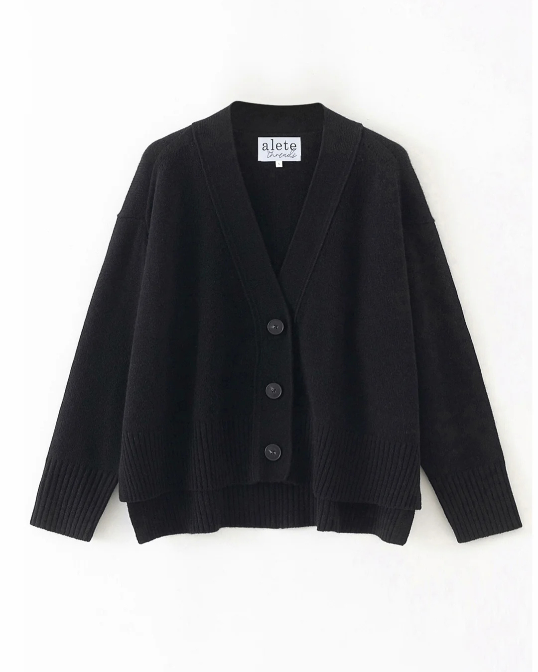 Tiber Oversized Cardigan (Black)