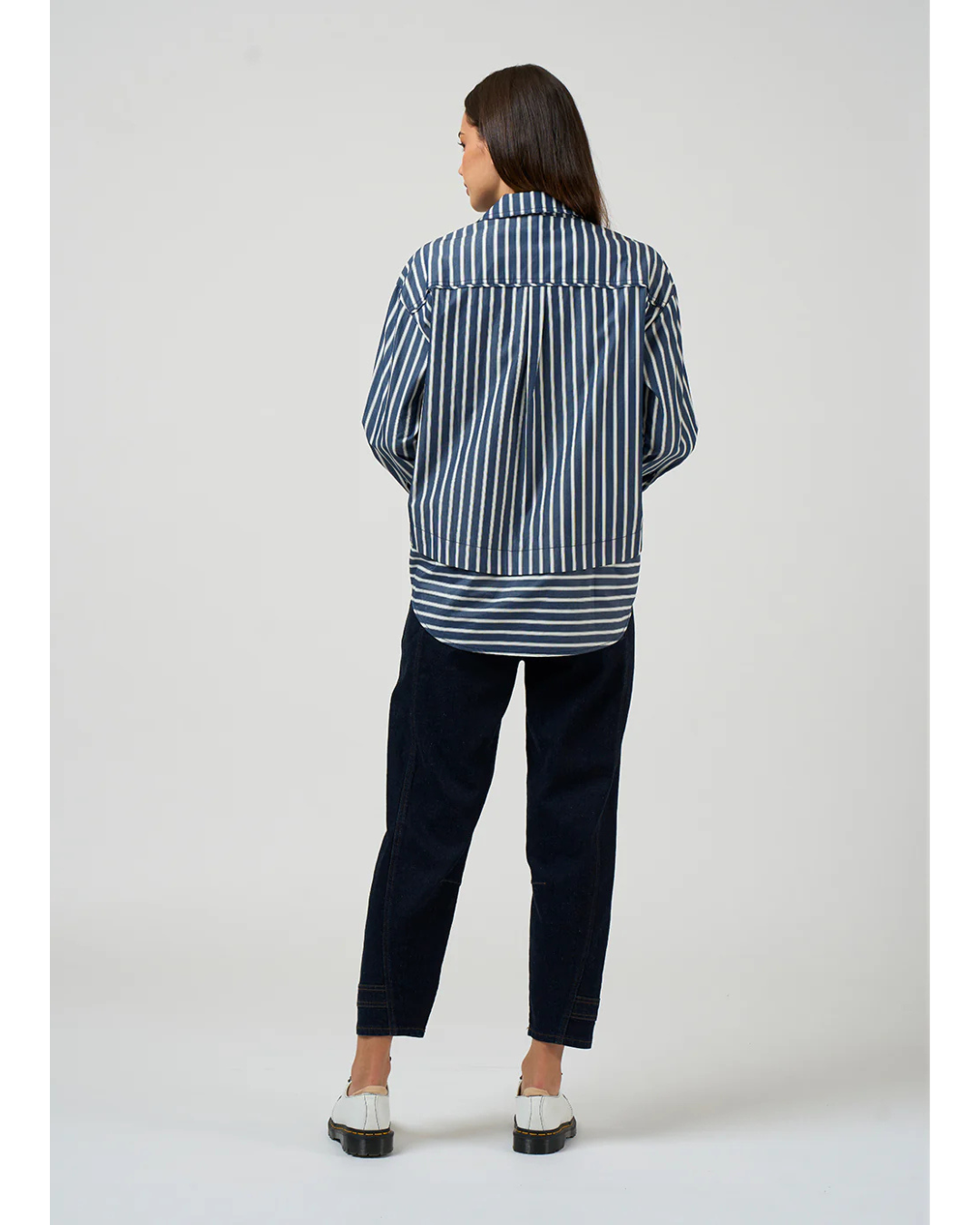 Direction Stripe Shirt (Navy)
