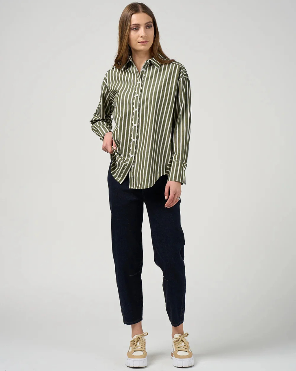 Direction Stripe Shirt (Sage)