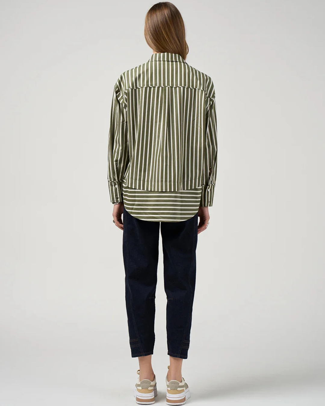 Direction Stripe Shirt (Sage)