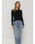 Vespa Ribbed Crew (Black)