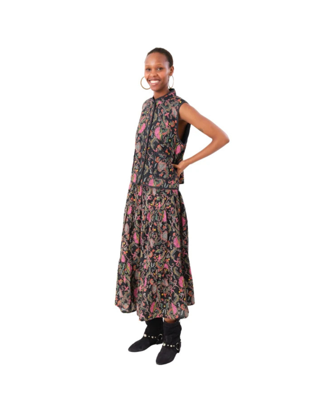 Morning Midi Skirt (Flower Print)