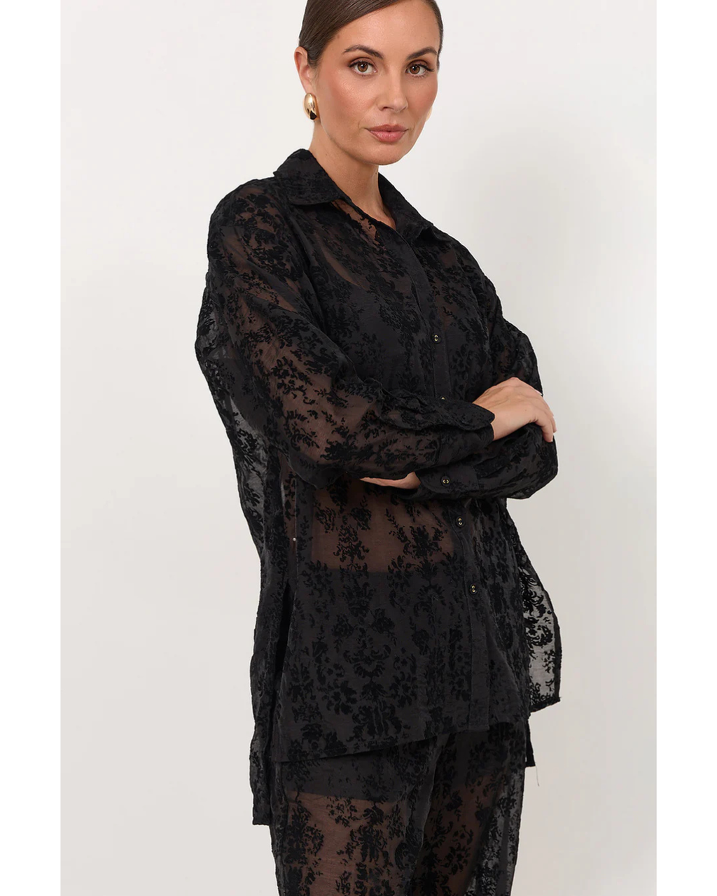 Estelle Burnout Shirt (Black)