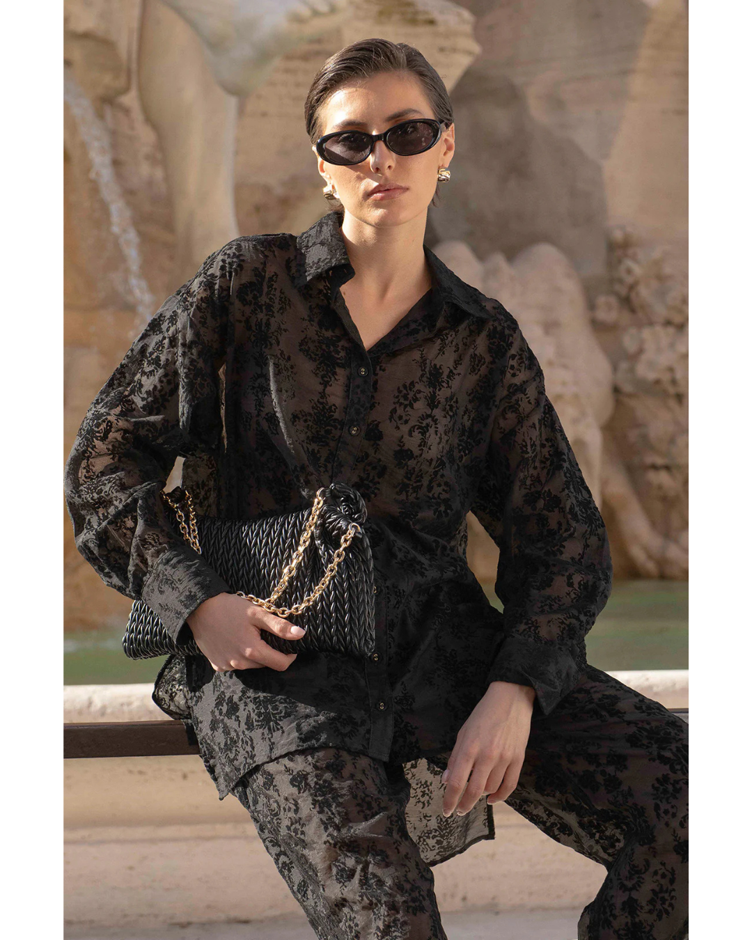 Estelle Burnout Shirt (Black)