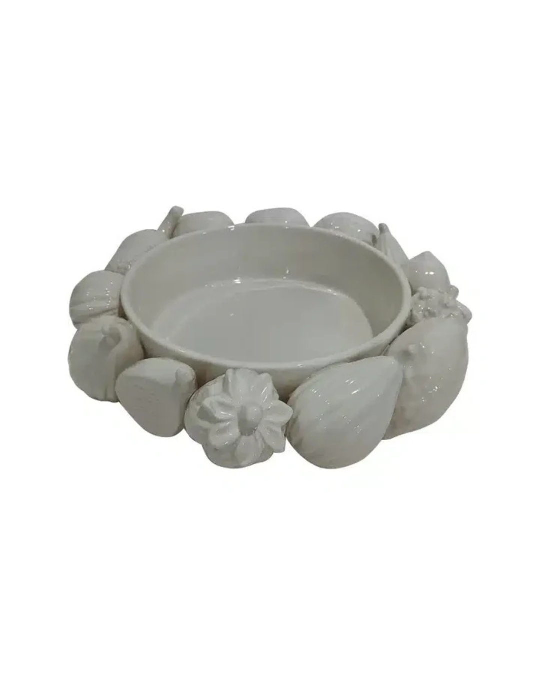 Ceramic Mixed Fruit Bowl (White)