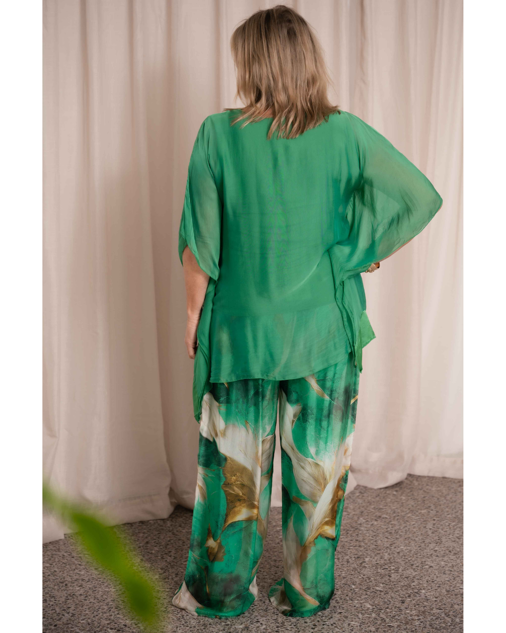 Serenity Silk Top (Green)
