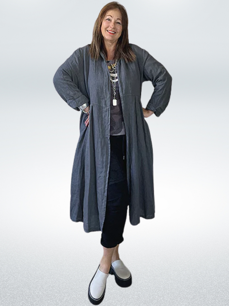 Fleurs Coat (Dark Grey)