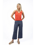 Margot Drill Pant (Steel Blue)