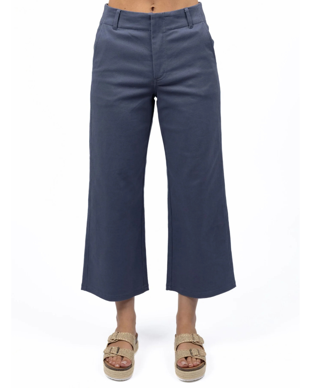 Margot Drill Pant (Steel Blue)