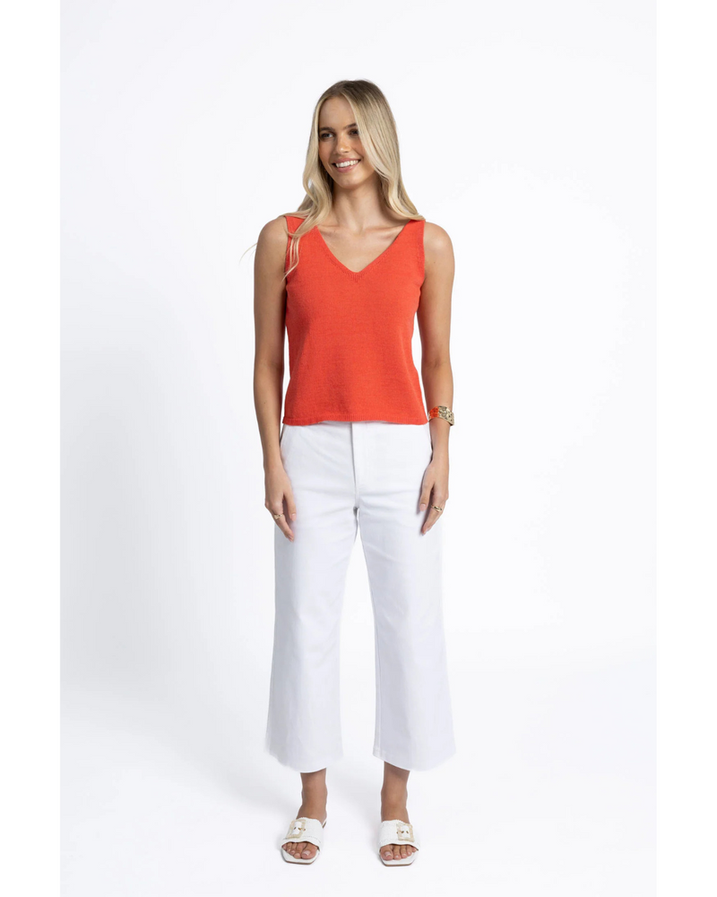 Humidity - Margot Drill Pant (White)