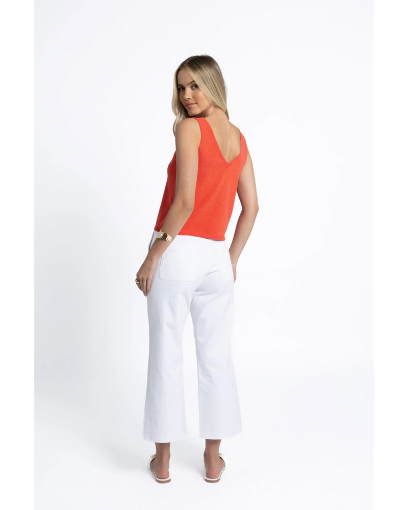 Humidity - Margot Drill Pant (White)