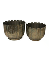 French Country - Metal Planters set/2 (Gold)